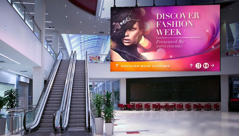 digital signage u tržnim centrima